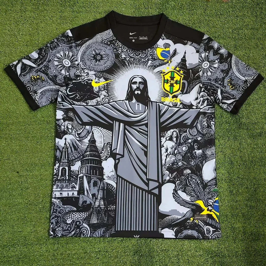 2024 Brazil Special Edition Jesus Black Gray Soccer